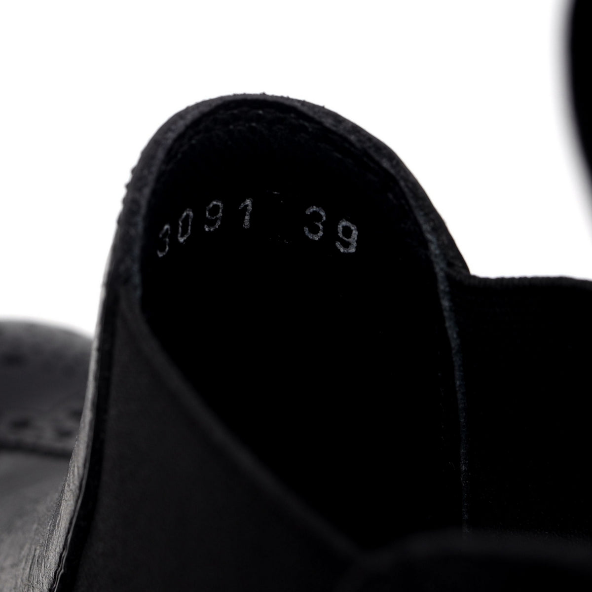 &#39;3091&#39; Black Leather Chelsea Boots UK 5 EU 39