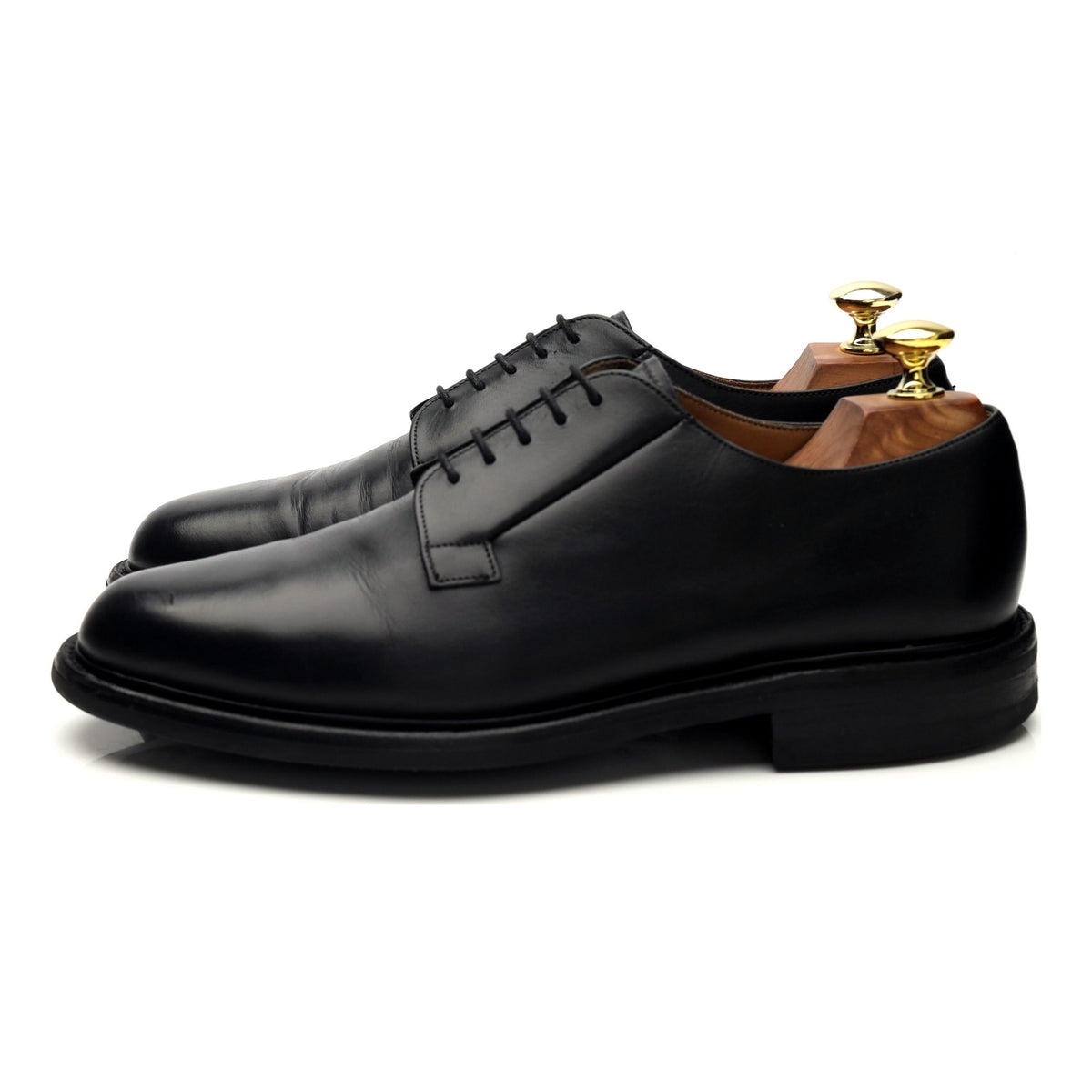 &#39;Deal&#39; Black Leather Derby UK 6.5 F