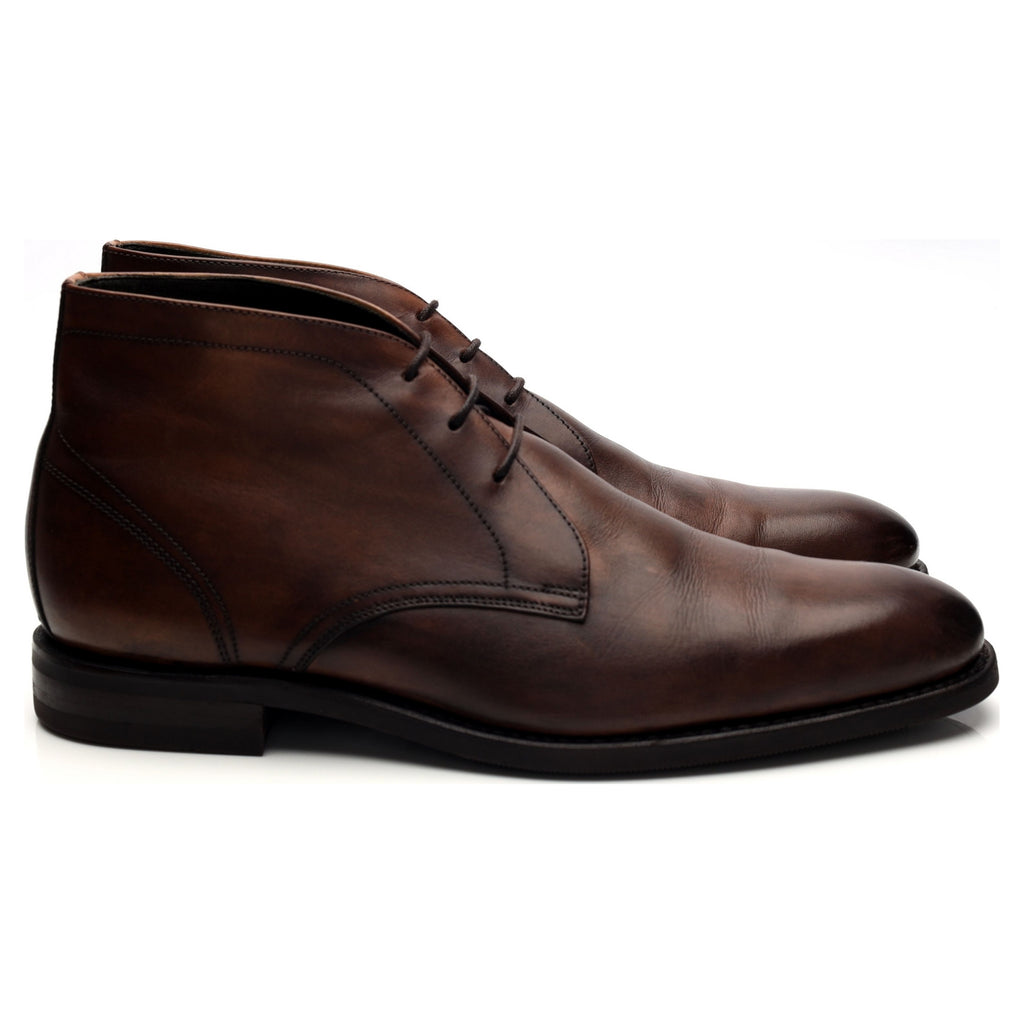 Design 'Myers' Dark Brown Leather Chukka Boots UK F Abbot's