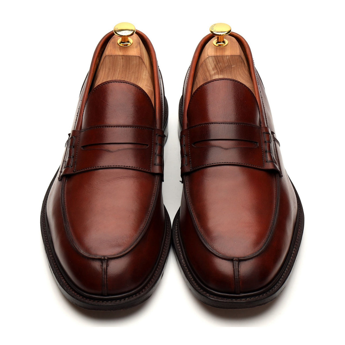 &#39;James&#39; Brown Leather Loafers UK 13