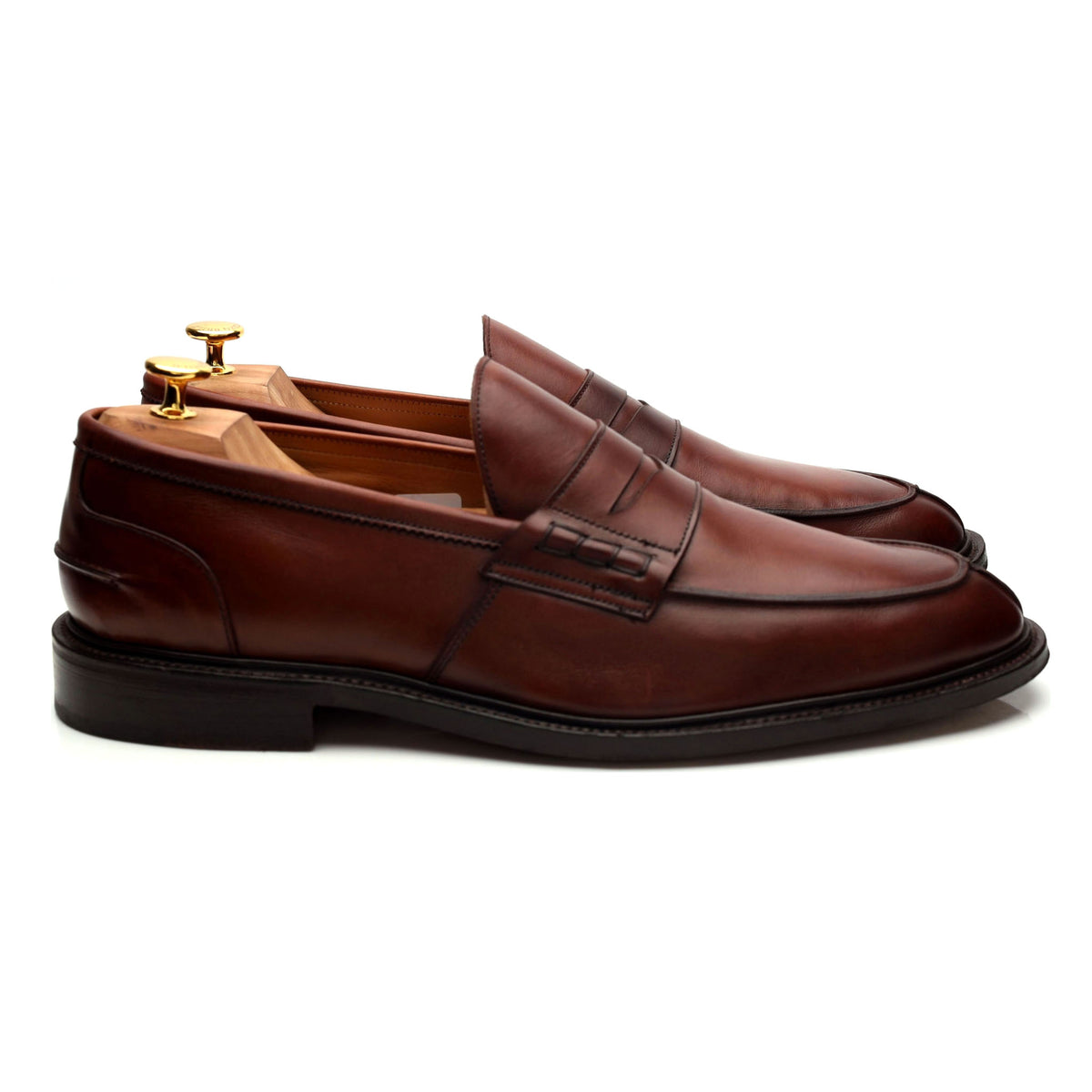 &#39;James&#39; Brown Leather Loafers UK 13