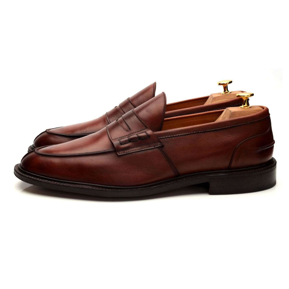 &#39;James&#39; Brown Leather Loafers UK 13