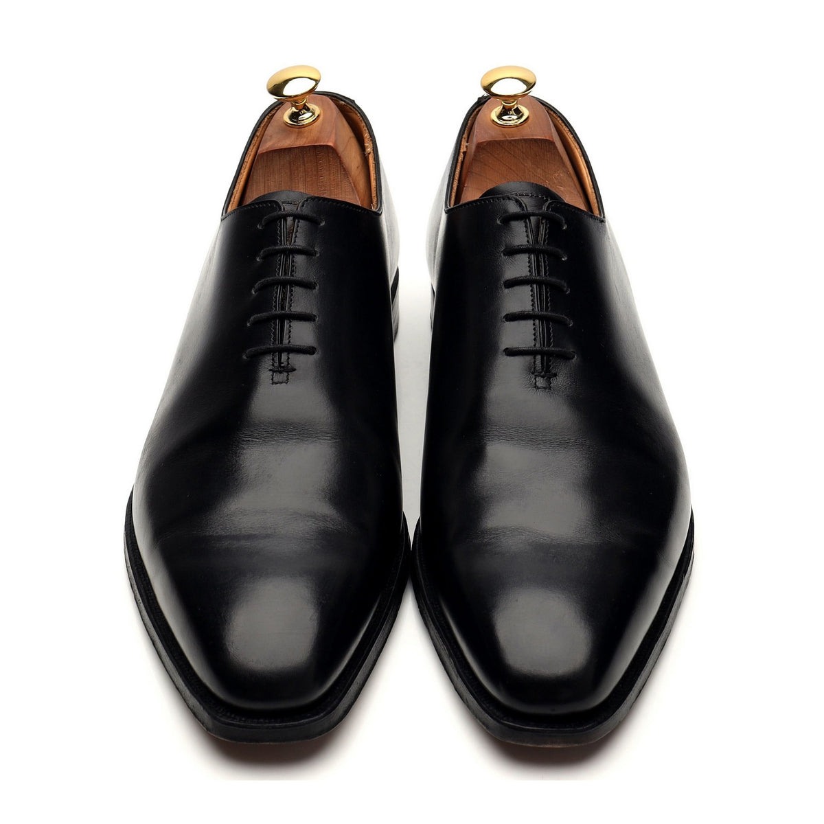 &#39;Alex&#39; Black Leather Wholecut Oxford UK 10.5 E