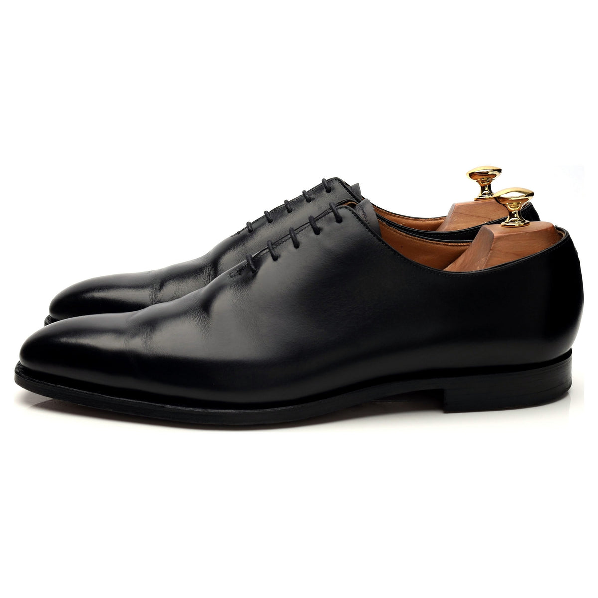 &#39;Alex&#39; Black Leather Wholecut Oxford UK 10.5 E