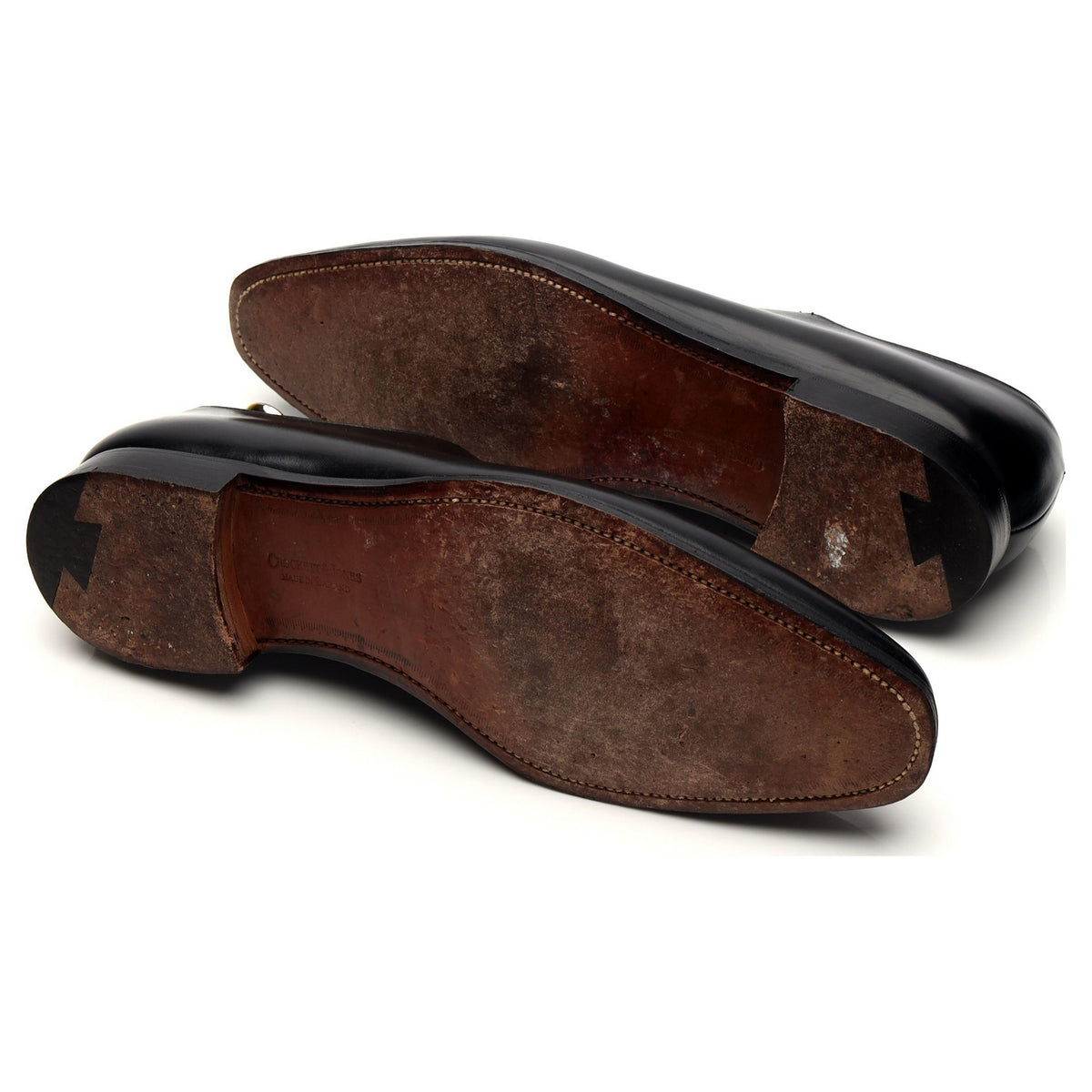 &#39;Alex&#39; Black Leather Wholecut Oxford UK 10.5 E