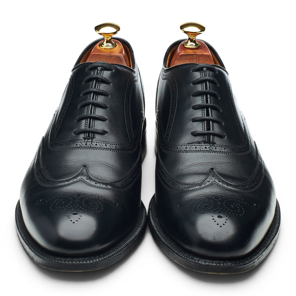 'Gunthorpe 2' Black Leather Oxford Brogues UK 8 G