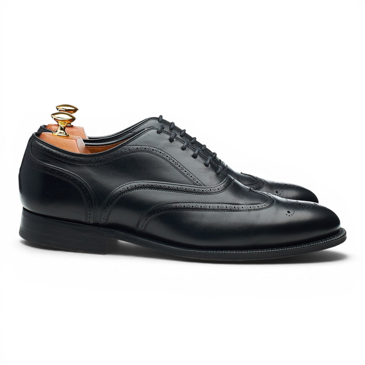 'Gunthorpe 2' Black Leather Oxford Brogues UK 8 G
