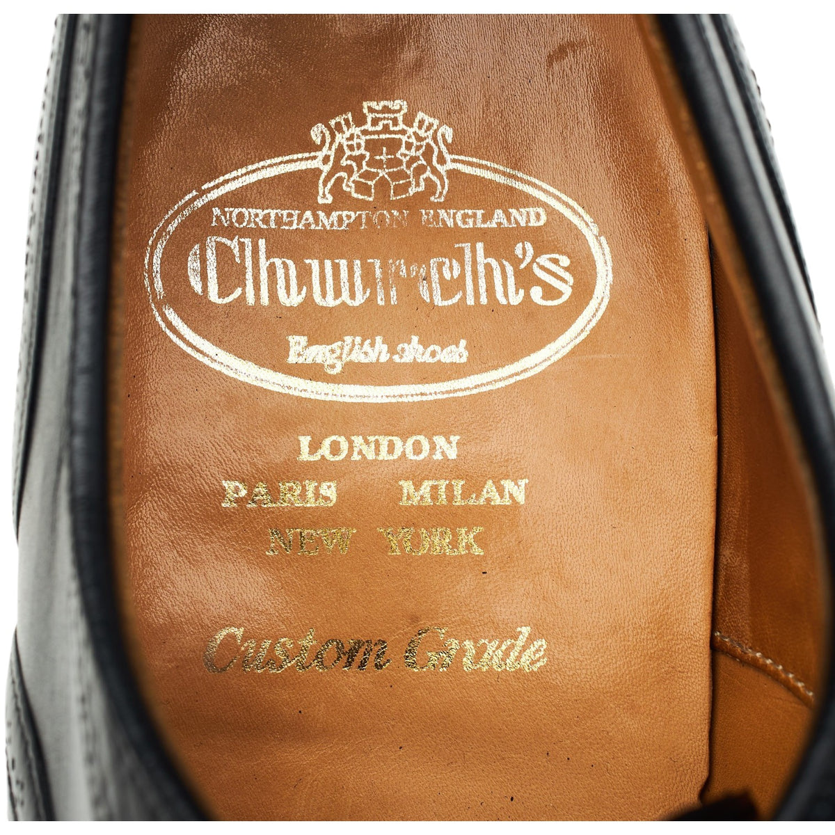 'Gunthorpe 2' Black Leather Oxford Brogues UK 8 G