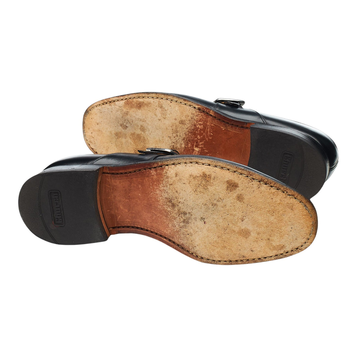 'Danube' Black Leather Monk Strap UK 8 F