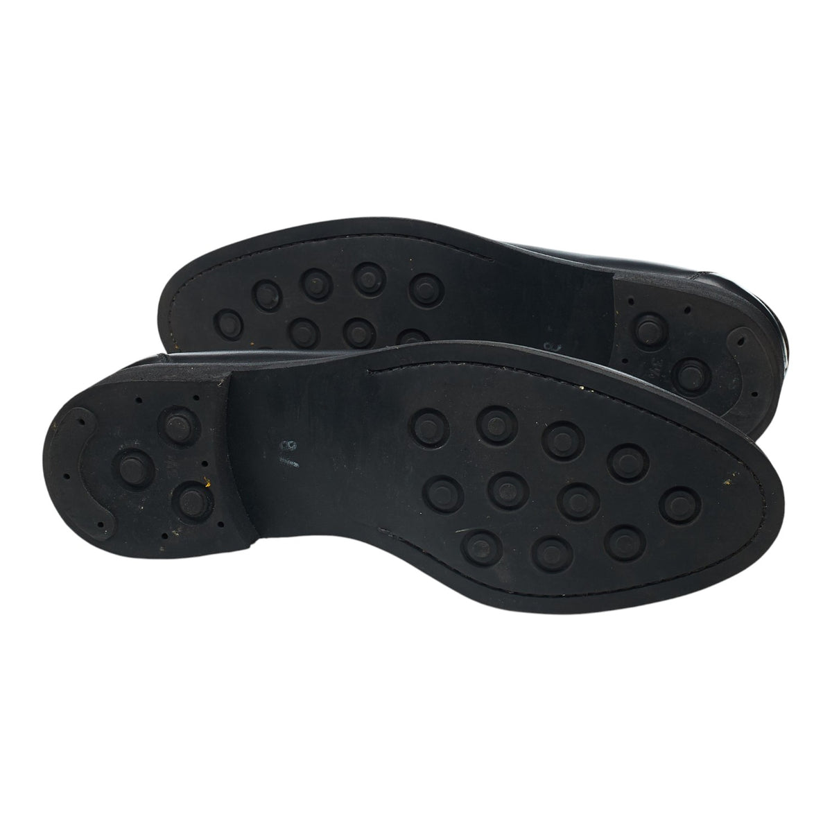 'Crane' Black Leather Loafers UK 8.5