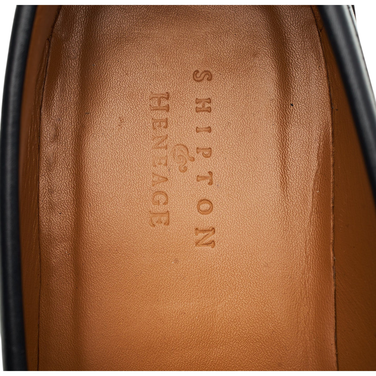 'Crane' Black Leather Loafers UK 8.5