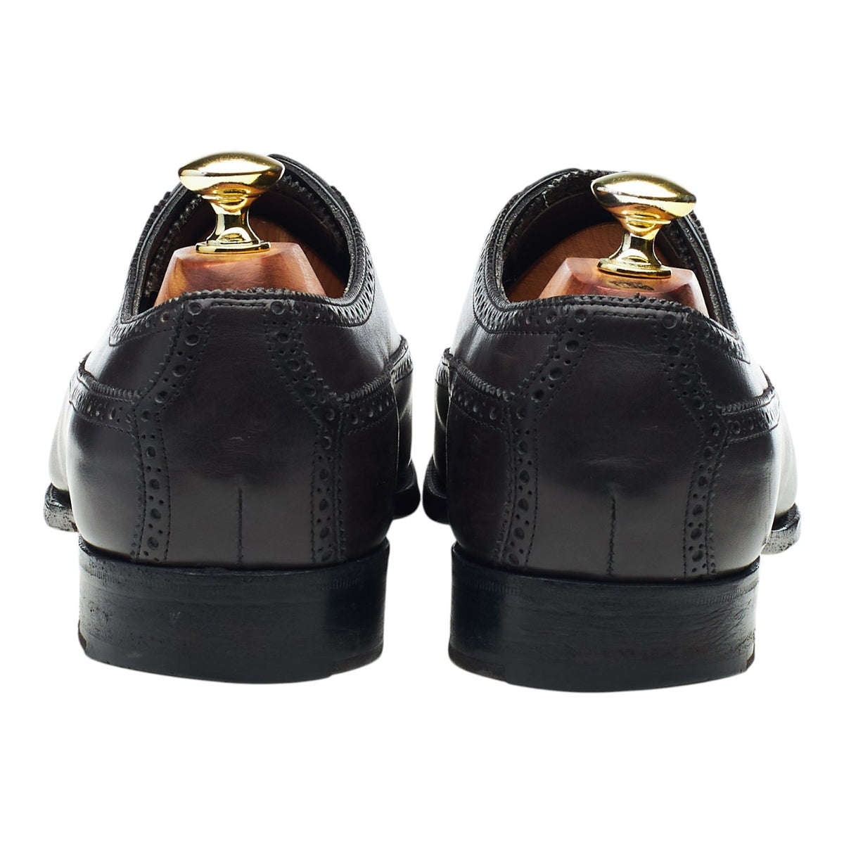 'Oakdale' Dark Grey Leather Oxford Brogues UK 7.5 E