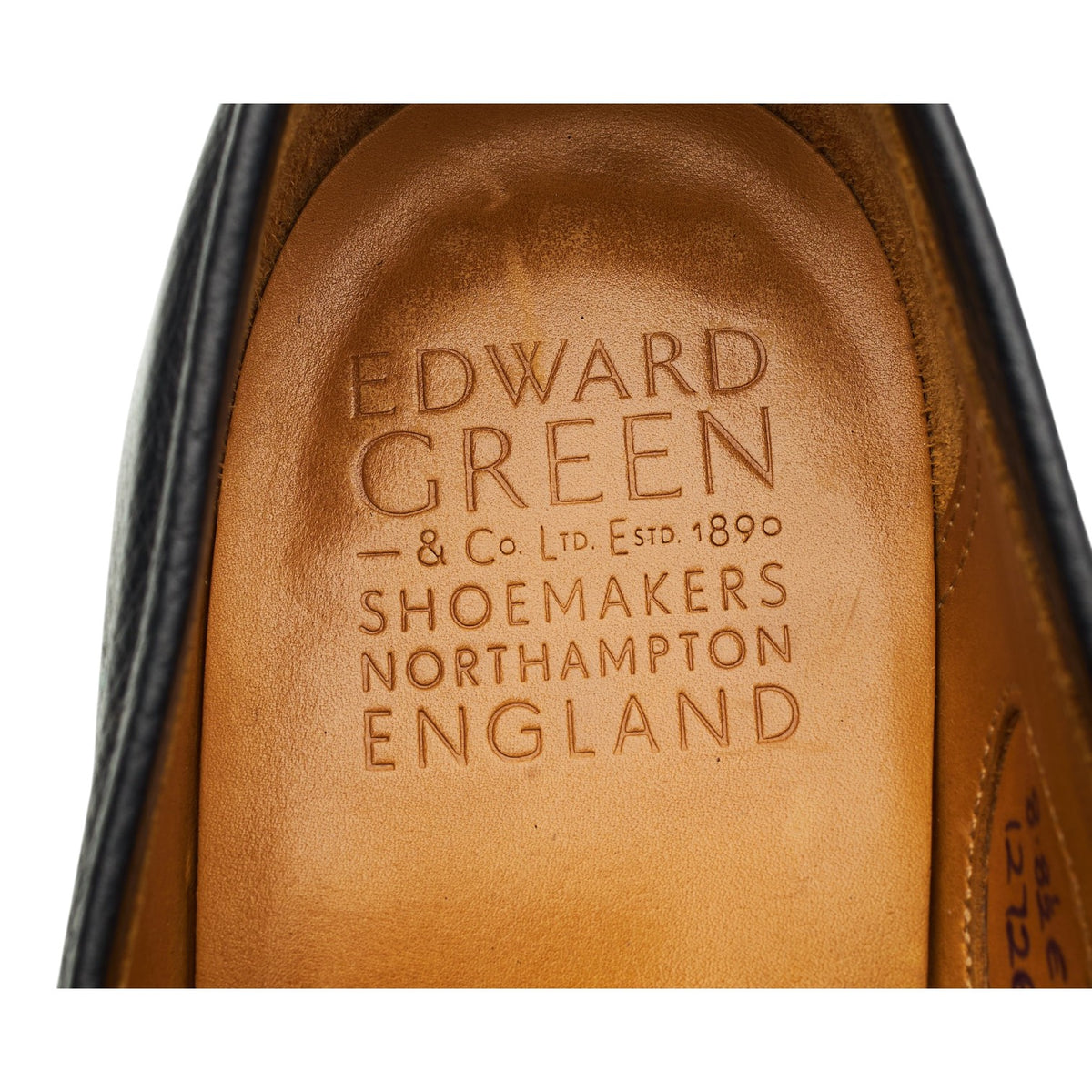 'Duke' Black Grain Leather Loafers UK 8 E