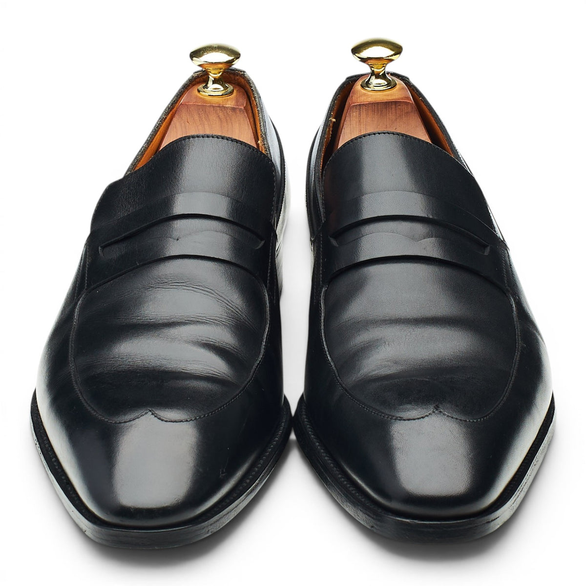 '436' Black Leather Loafers 8.5 D UK 9