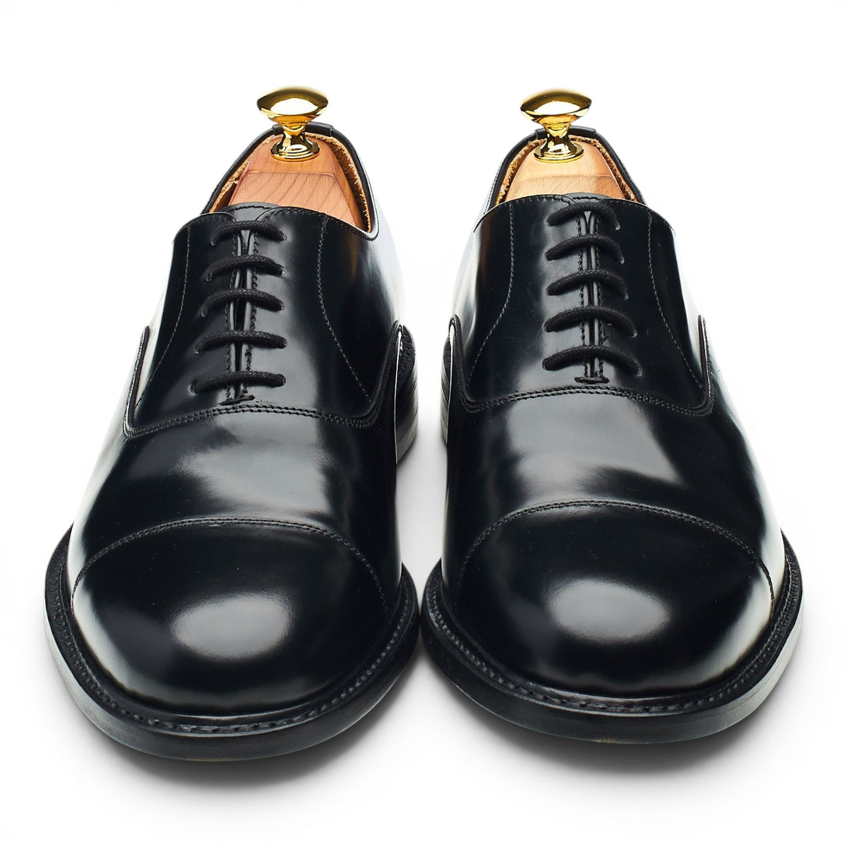 '4490' Black Leather Oxford UK 7.5