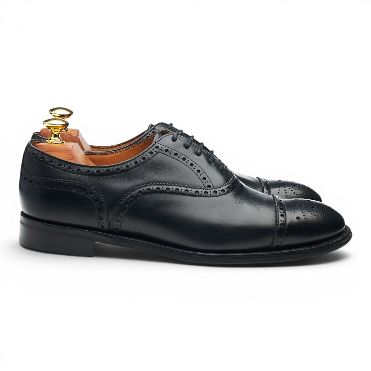 'Wilfred' Black Leather Oxford Brogues UK 7.5 F
