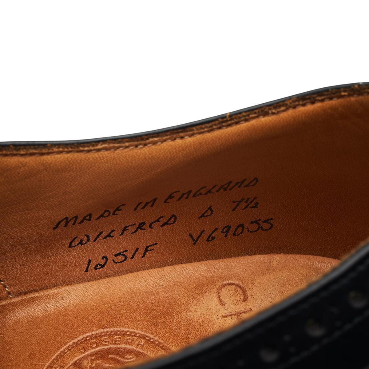 'Wilfred' Black Leather Oxford Brogues UK 7.5 F