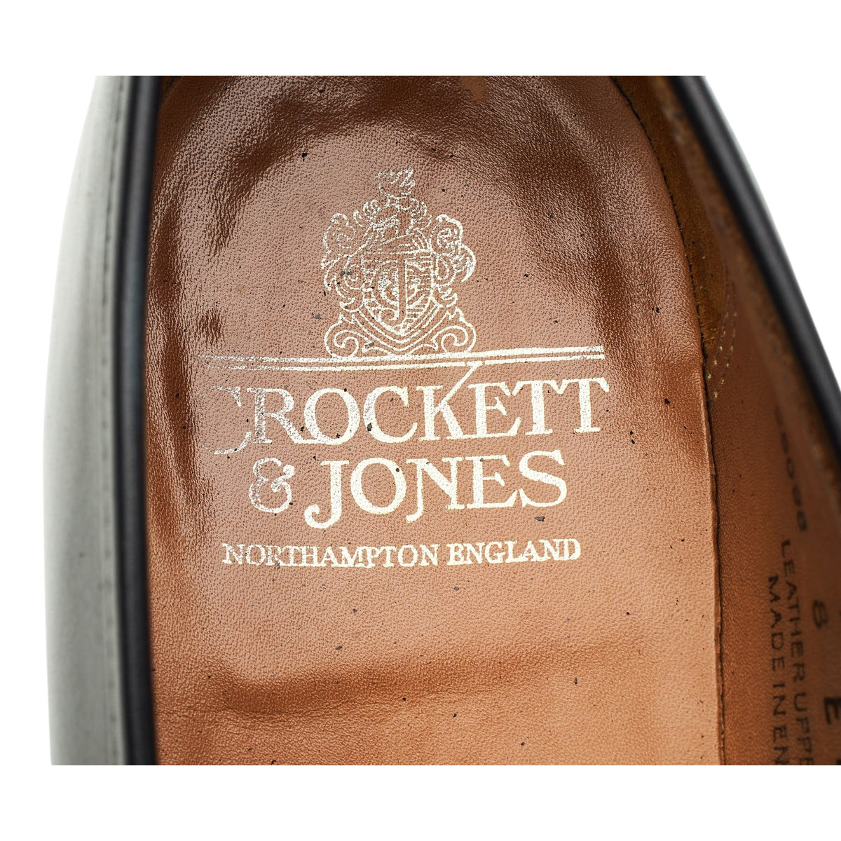 'Merton' Black Leather Loafers UK 8 E