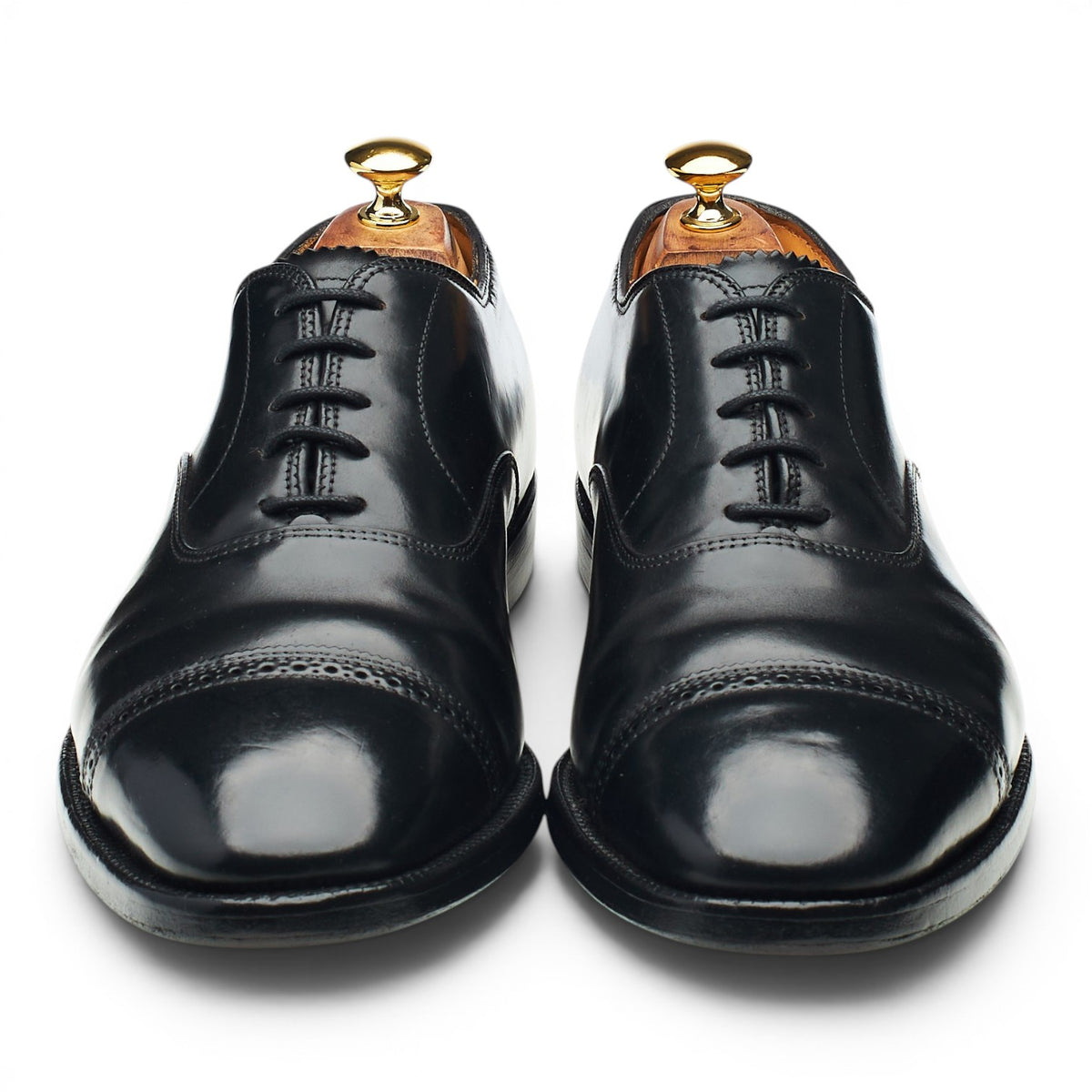 Brooks Brothers '15149' Black Cordovan Leather Oxford UK 10 US 11 D