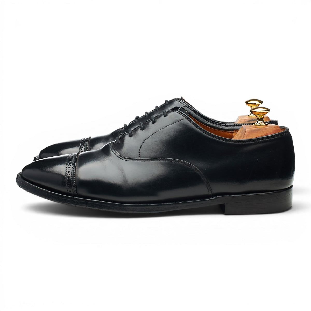 Brooks Brothers '15149' Black Cordovan Leather Oxford UK 10 US 11 D