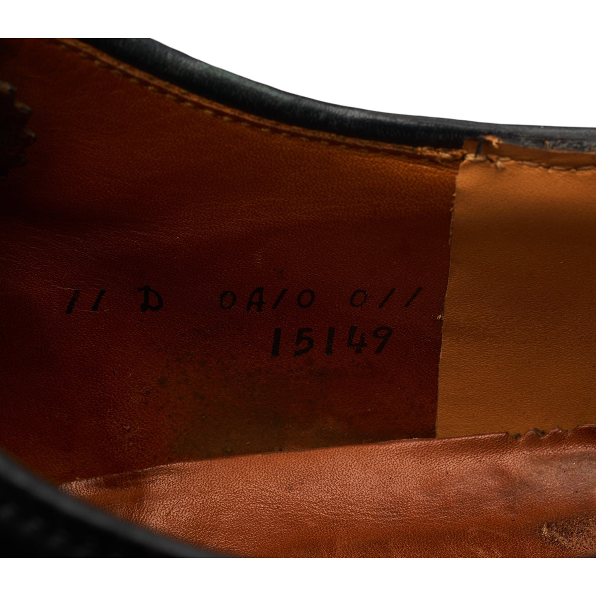 Brooks Brothers '15149' Black Cordovan Leather Oxford UK 10 US 11 D