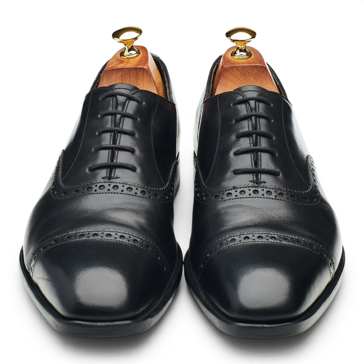 Black Leather Oxford Brogues UK 10.5 D