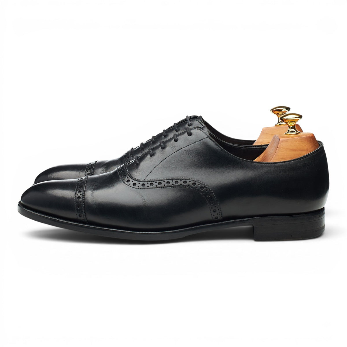 Black Leather Oxford Brogues UK 10.5 D