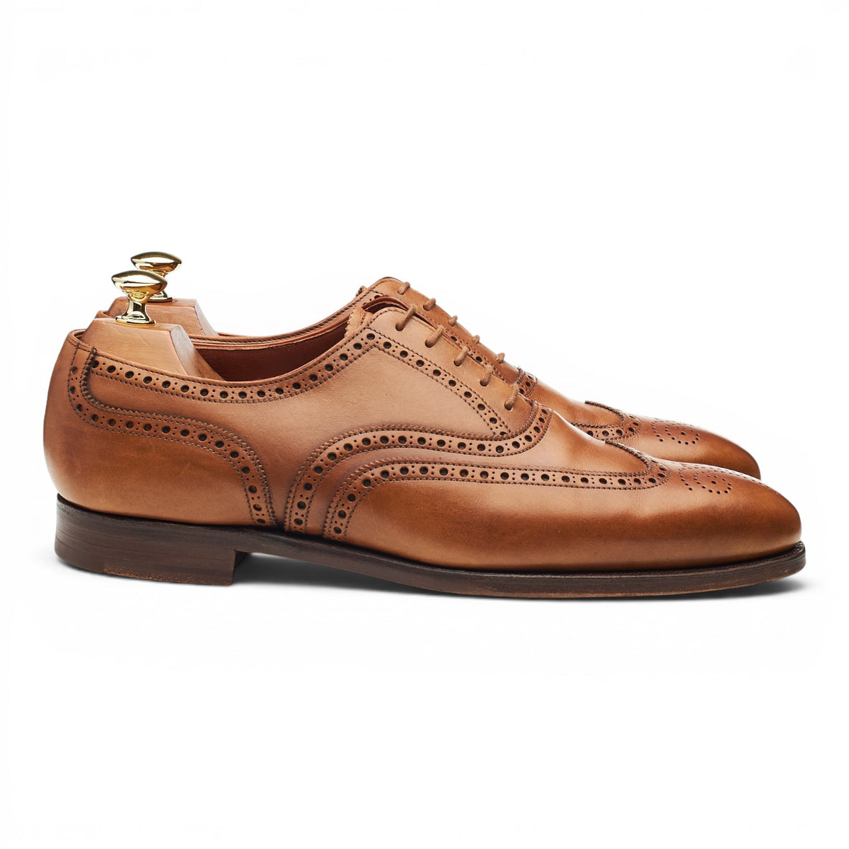'Clifford' Tan Brown Leather Oxford Brogues UK 9 E