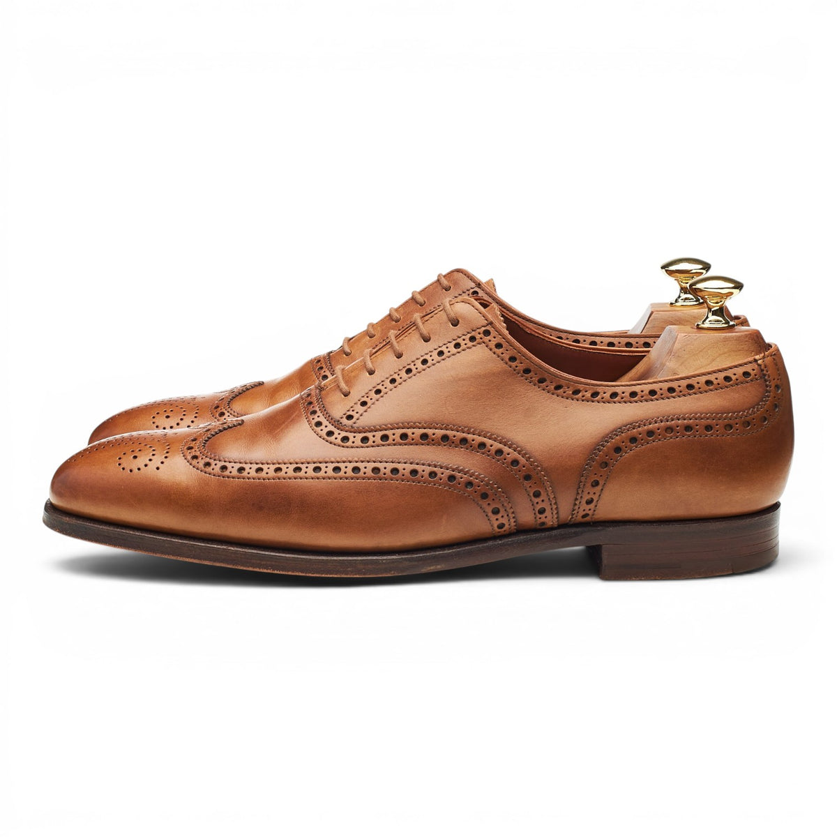 'Clifford' Tan Brown Leather Oxford Brogues UK 9 E