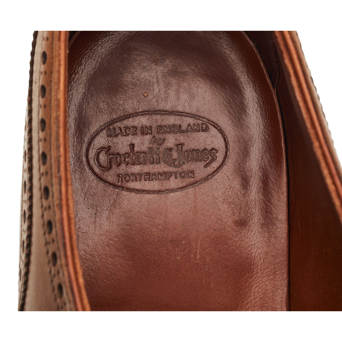 'Clifford' Tan Brown Leather Oxford Brogues UK 9 E