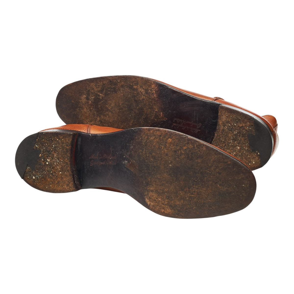 'Barnes' Tan Brown Grain Leather Chelsea Boots UK 9.5 F