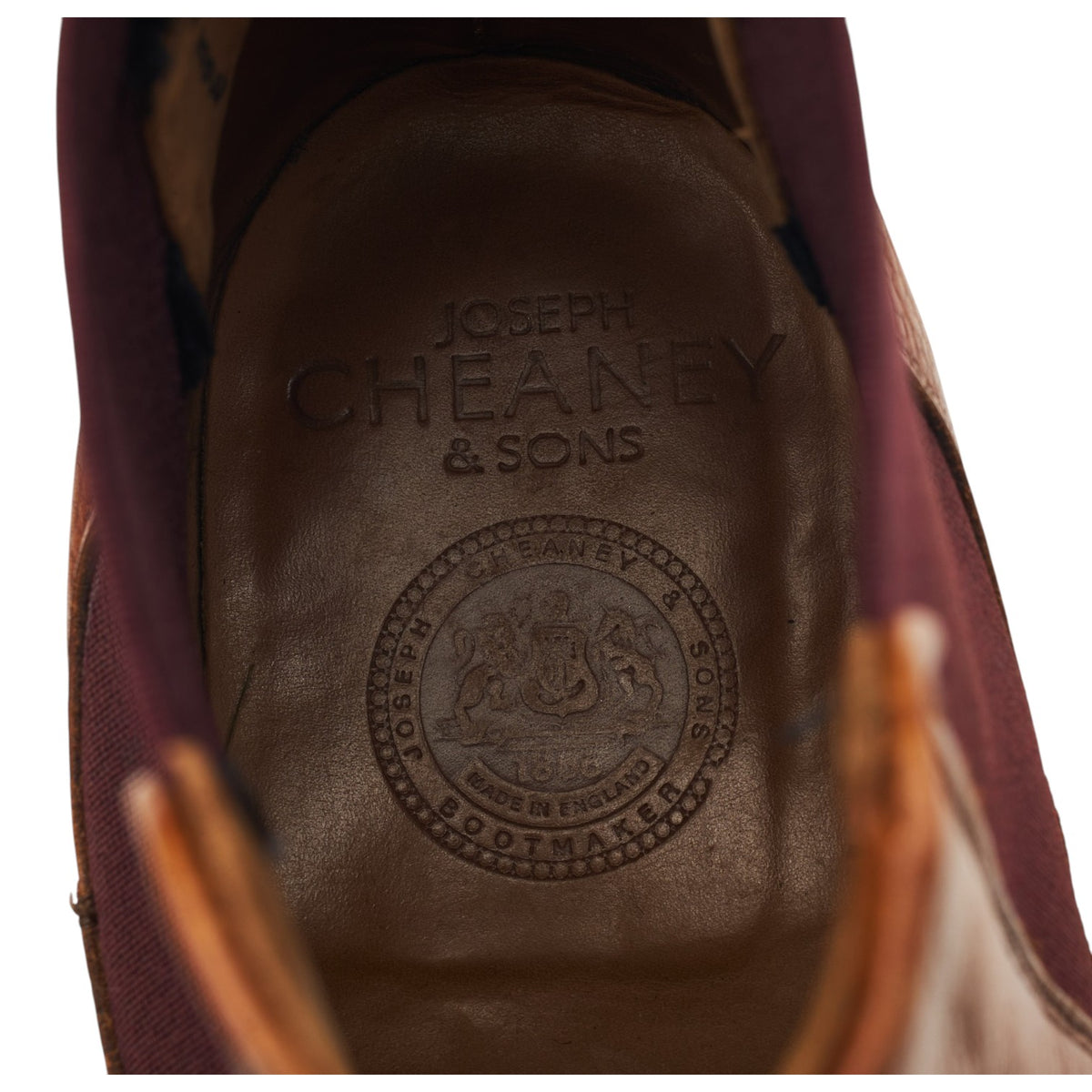 'Barnes' Tan Brown Grain Leather Chelsea Boots UK 9.5 F
