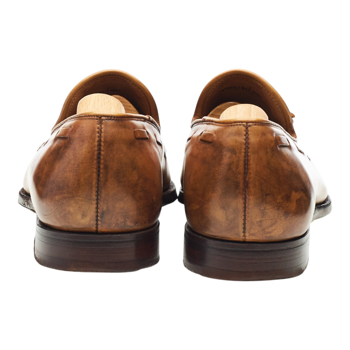 'Aidan' Brown Leather Tassel Loafers UK 7 E