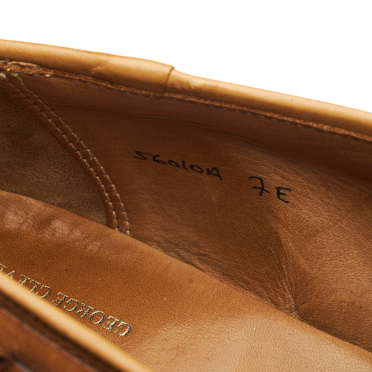 'Aidan' Brown Leather Tassel Loafers UK 7 E