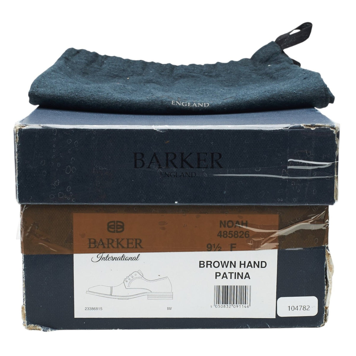 'Noah' Brown Patina Leather Cap Toe Derby UK 9.5 F