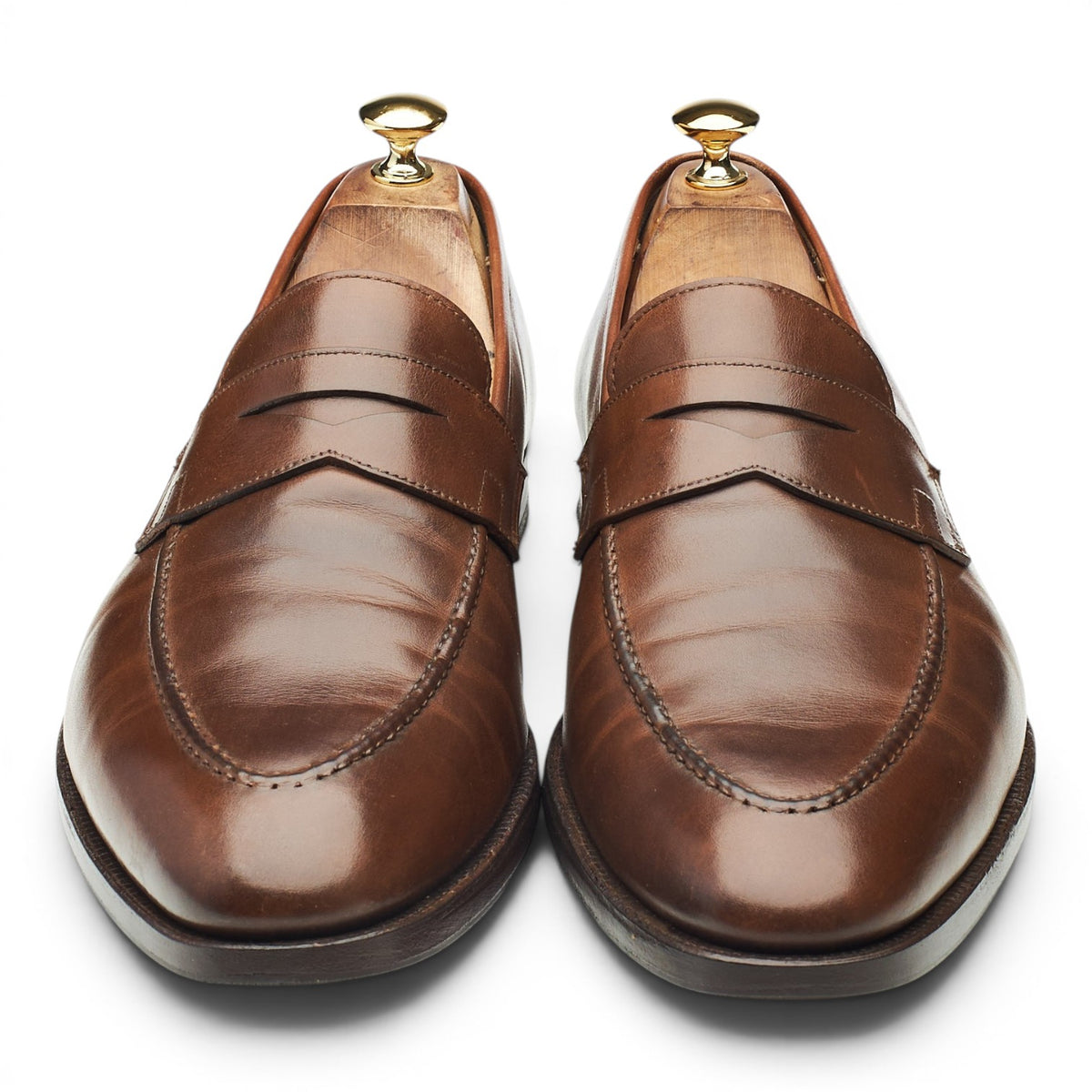 'Sydney' Dark Brown Leather Loafers UK 11 E