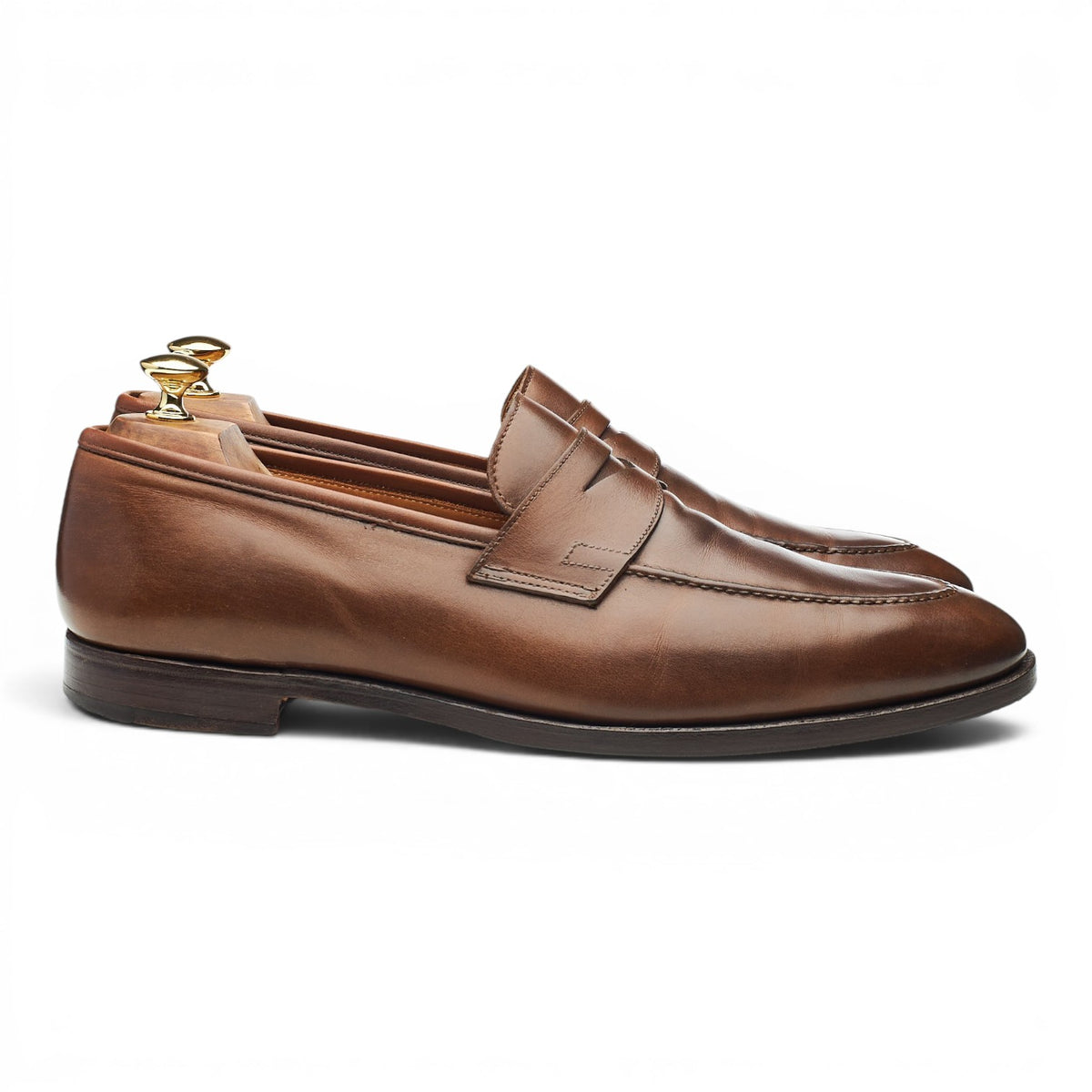 'Sydney' Dark Brown Leather Loafers UK 11 E