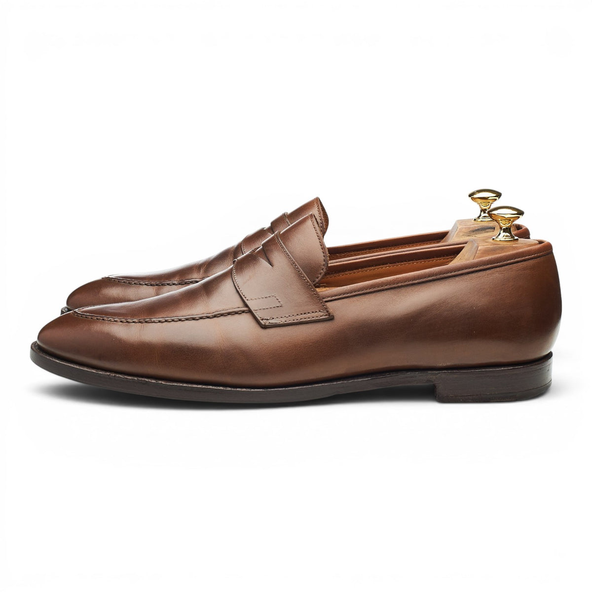 'Sydney' Dark Brown Leather Loafers UK 11 E