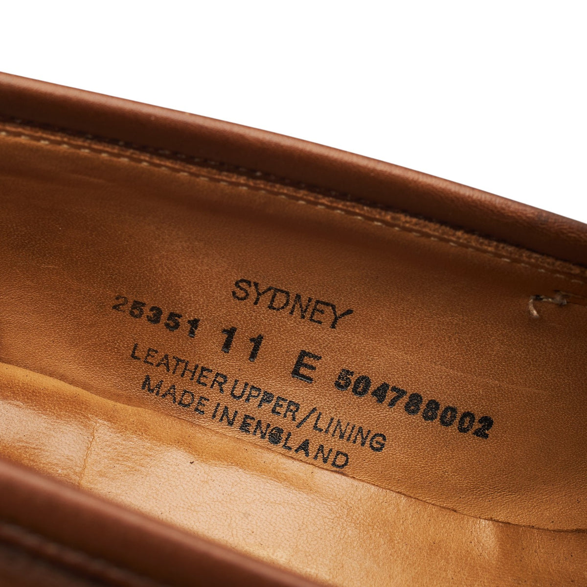 'Sydney' Dark Brown Leather Loafers UK 11 E