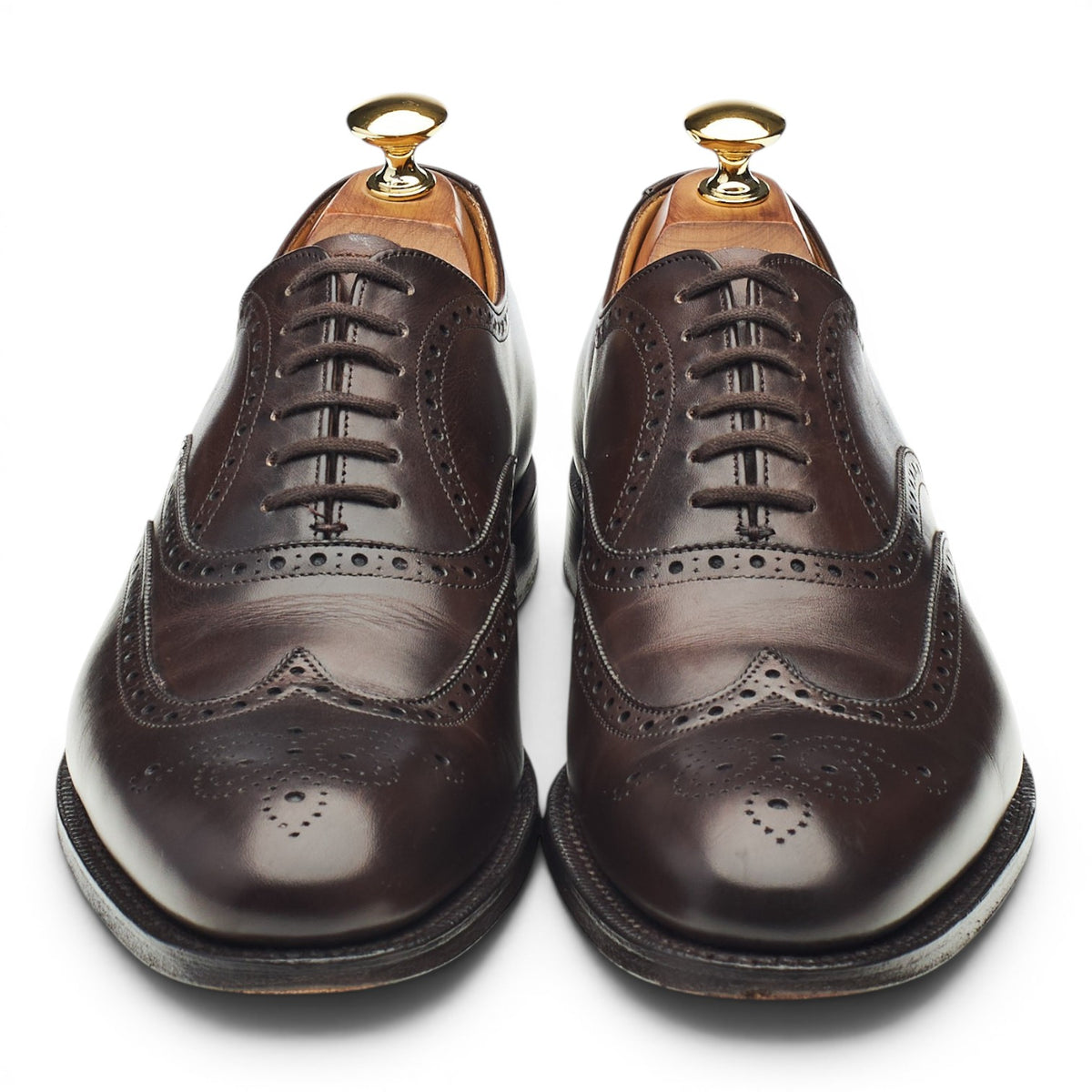'Berlin' Dark Brown Leather Oxford Brogues UK 6.5 F