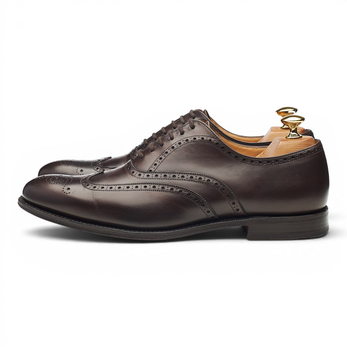 'Berlin' Dark Brown Leather Oxford Brogues UK 6.5 F