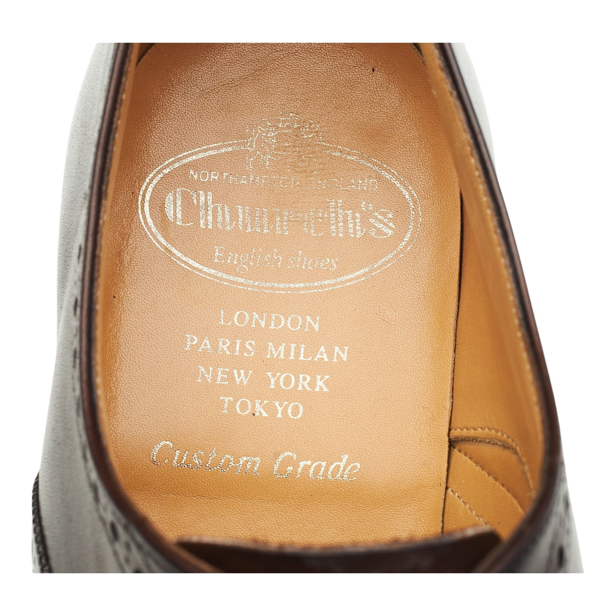 'Berlin' Dark Brown Leather Oxford Brogues UK 6.5 F