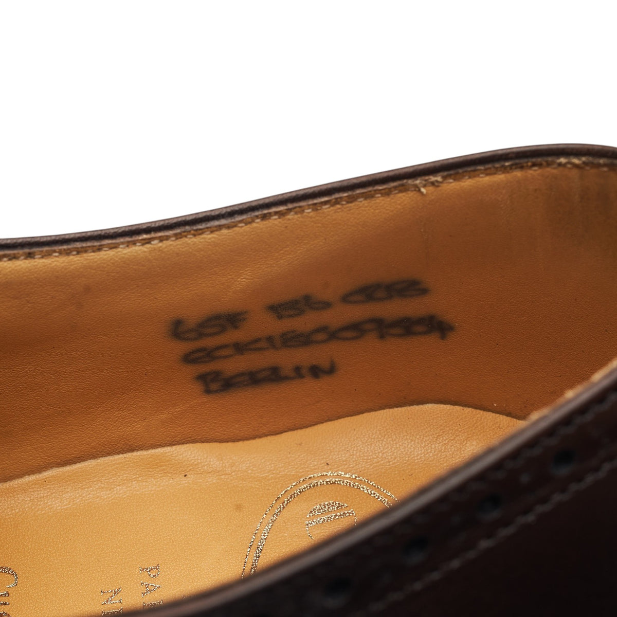 'Berlin' Dark Brown Leather Oxford Brogues UK 6.5 F