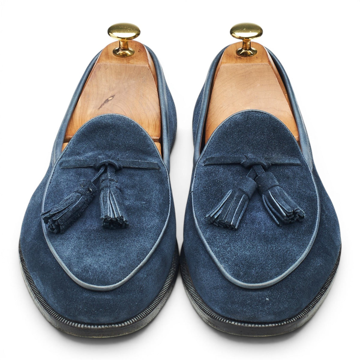 'Sagan Classic' Navy Blue Suede Tassel Loafers UK 8 / UK 8.5