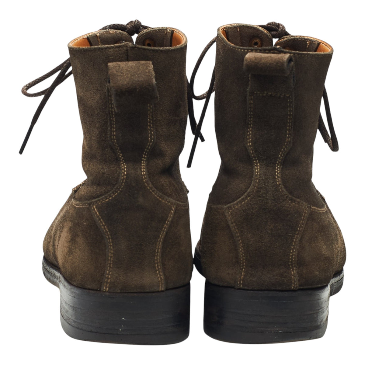 'Kingsley' Dark Green Suede Field Boots UK 9.5