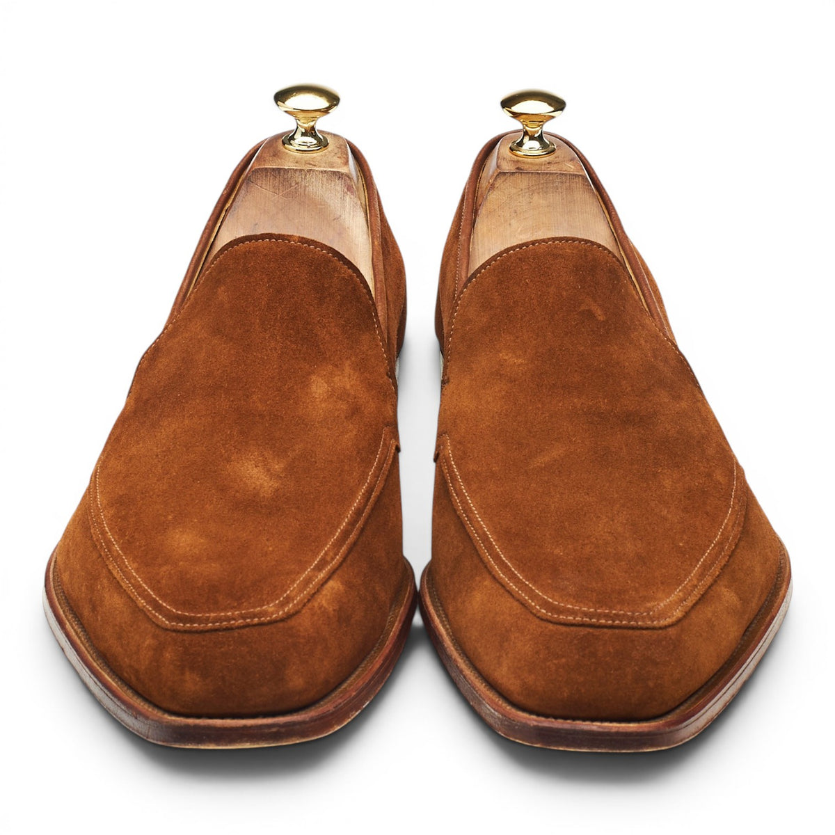 'Stamford' Snuff Brown Suede Slip On Loafers UK 11 EE