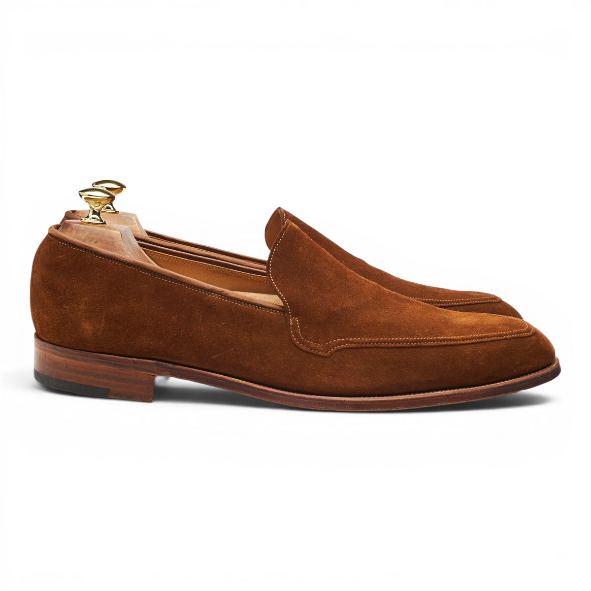 'Stamford' Snuff Brown Suede Slip On Loafers UK 11 EE