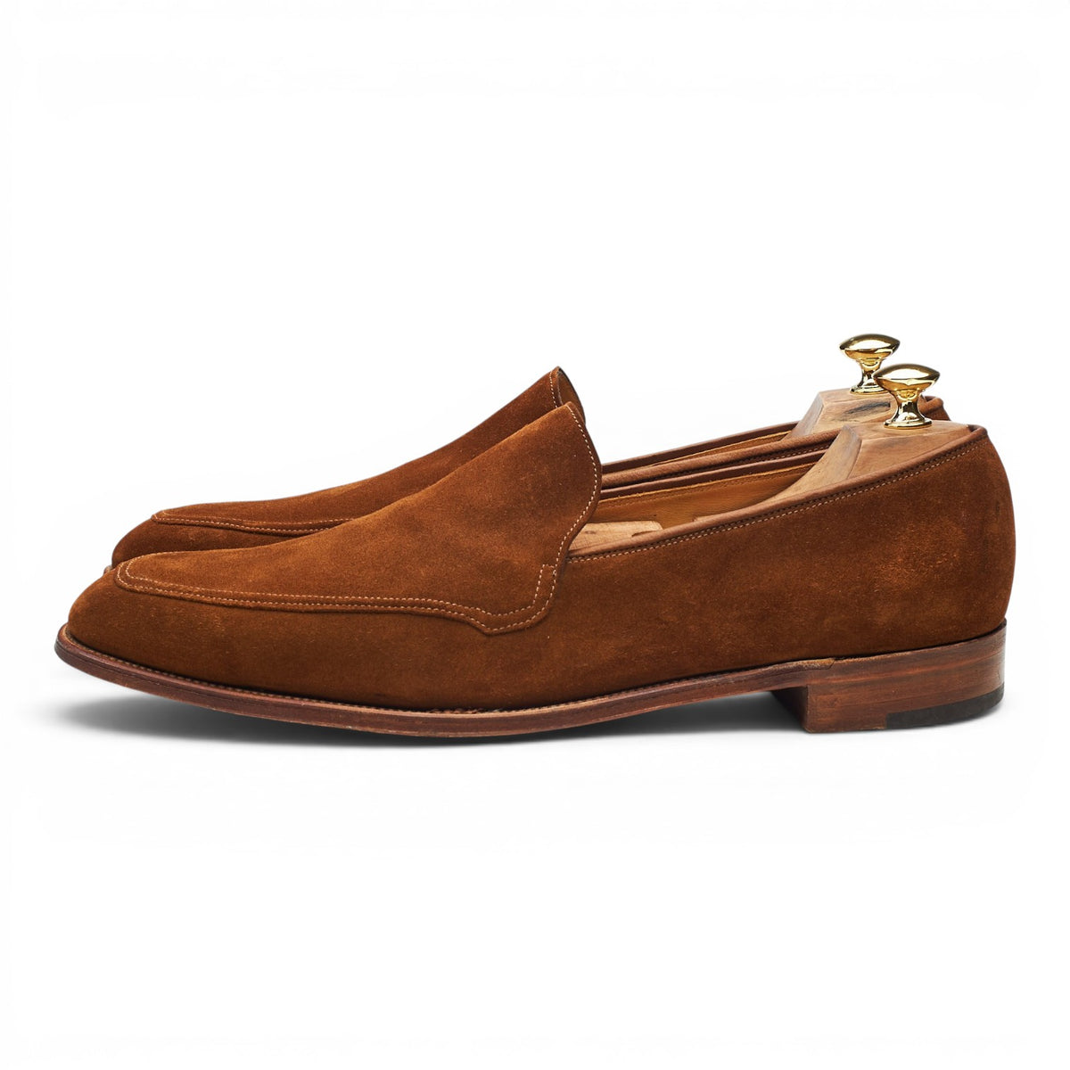 'Stamford' Snuff Brown Suede Slip On Loafers UK 11 EE