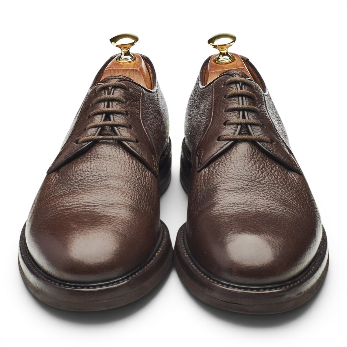 Dark Brown Grain Leather Derby UK 8 EU 42