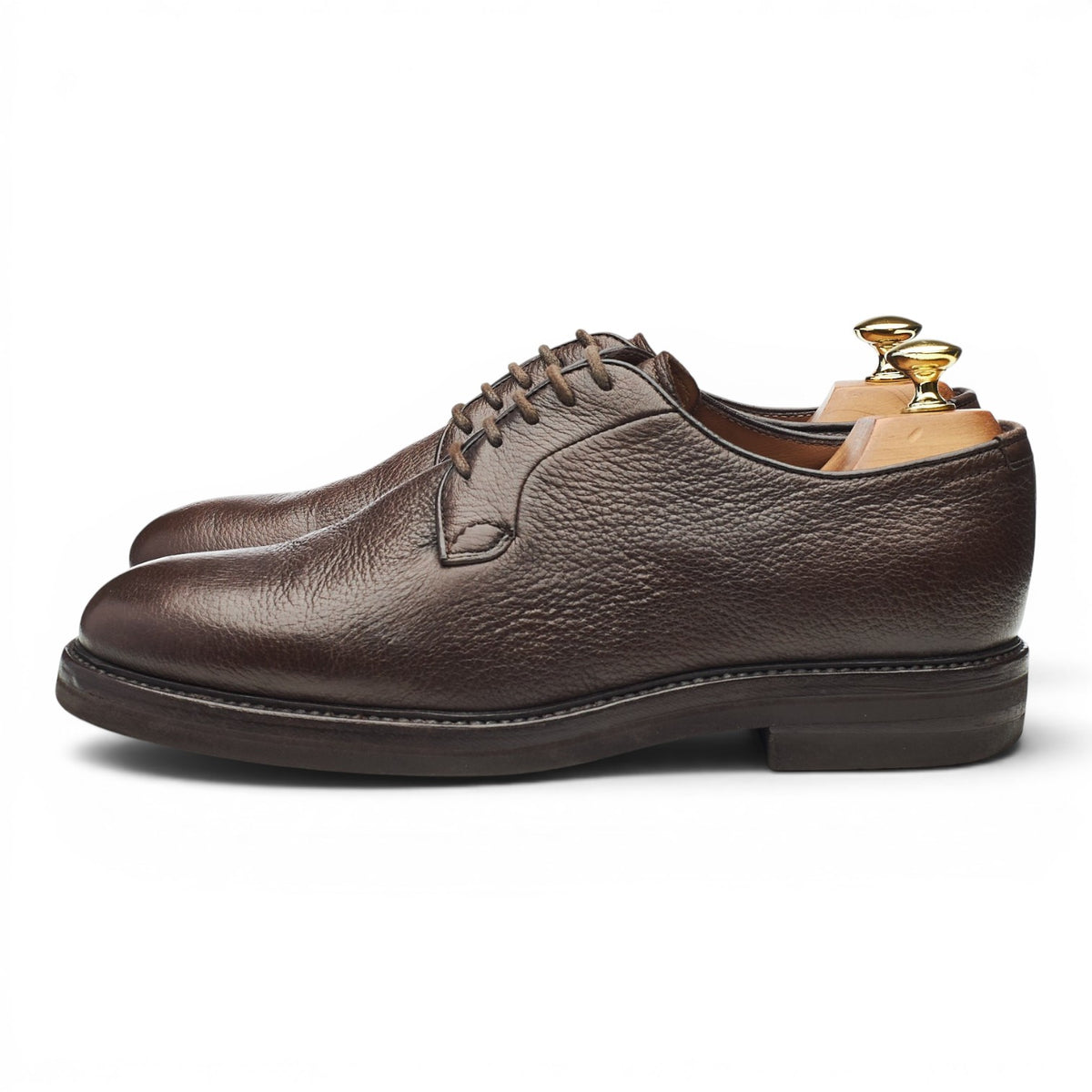 Dark Brown Grain Leather Derby UK 8 EU 42